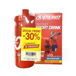 Enervit Instant Sport Drink Lemon 10x16gr. + bottle 500ml