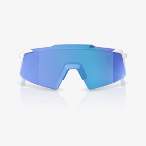 Occhiali 100% AEROCRAFT - Matte White - HiPER Blue Mirror Lens 100%