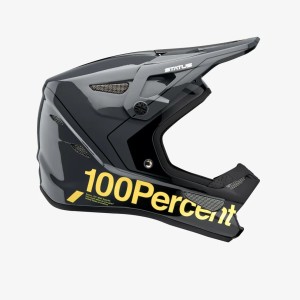 Casco 100% Status Youth - Charcoal/Light Yellow 100%