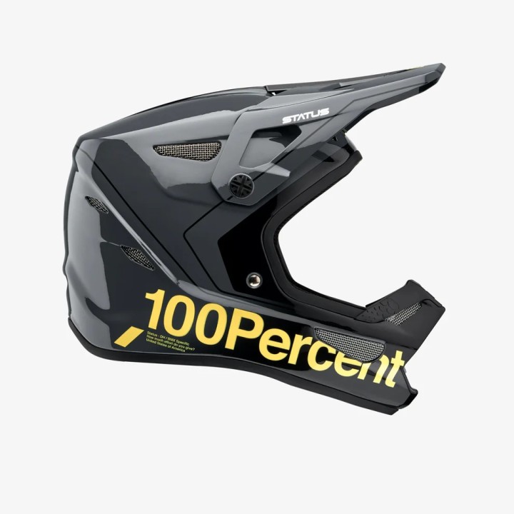 Status Youth Helmet - Charcoal/Light Yellow 100%