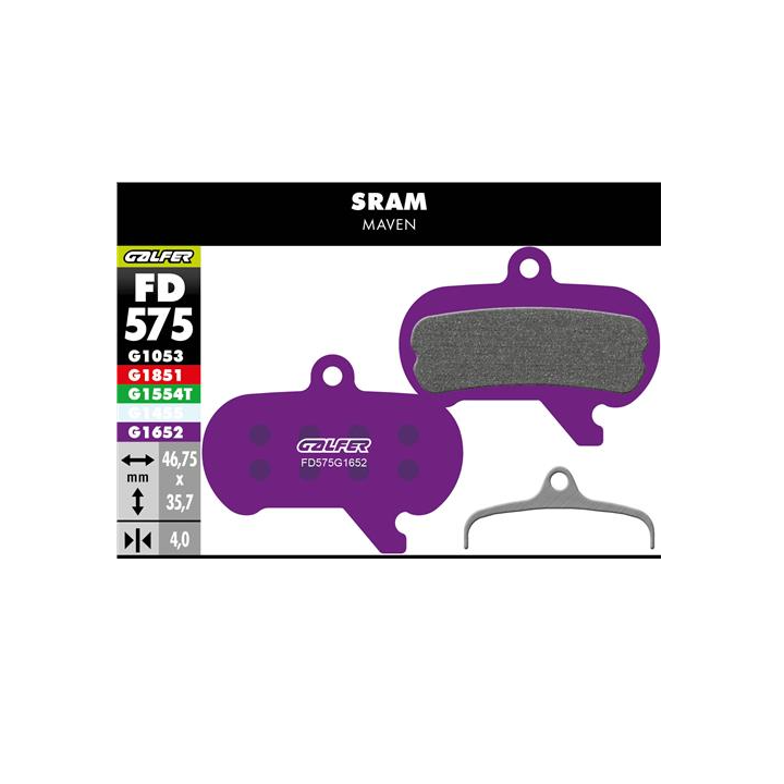 Pastiglie freno Viola Galfer E-BIKE G1652 Sram Maven GALFER