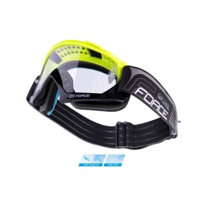Force Grime Black / Yellow Fluo Clear Lens Force Mask