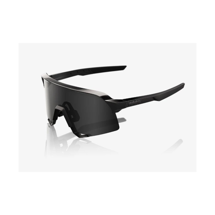 Glasses 100% S3 Gloss Black Matte Black - Black Mirror Lens 100%