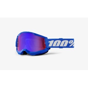 Mascherina 100% Strata 2 Blue - Mirror Red/Blue Lens