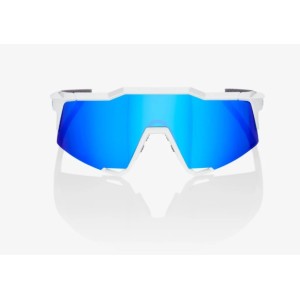 Glasses 100% Speedcraft Matte White - Hiper Blue Multilayer Mirror Lens 100%