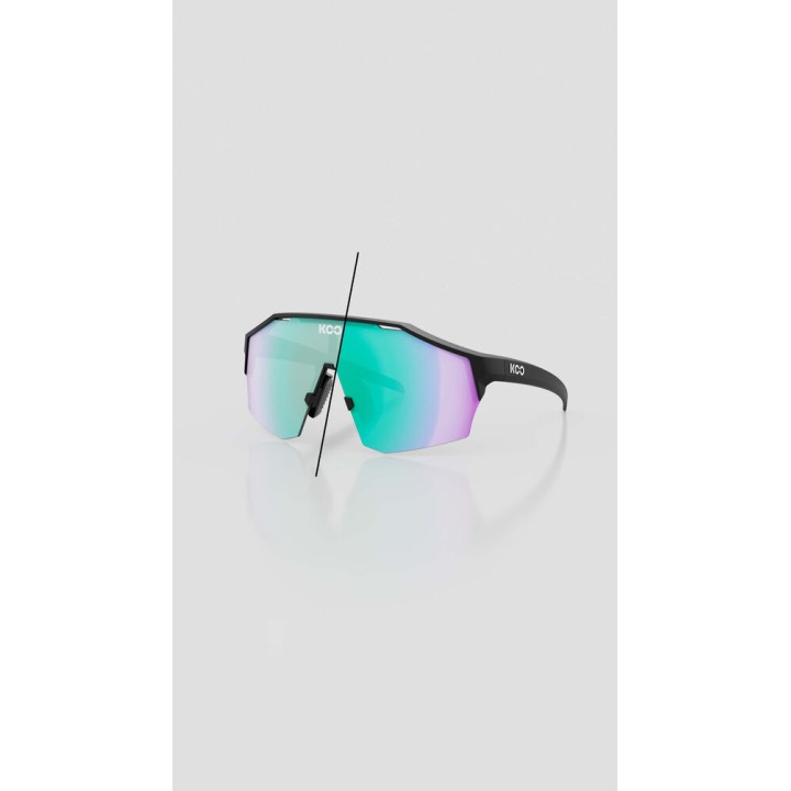 KOO ELDIBI GLASSES BLACK MATT / GREEN PHOTO CAT.1-3 Kask