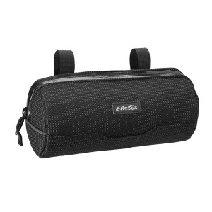 Electra Reflective Charcoal cylindrical handlebar bag