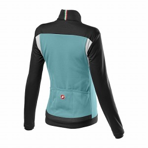Castelli Como Jacket donna - Black/White/Azure Tg. M Castelli