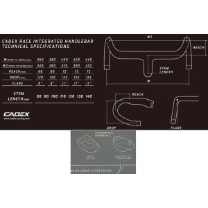 Integrated Handlebar Road Cadex Race - 440 / 410x100 Cadex