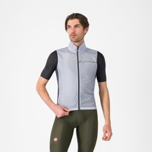 Windproof vest Castelli St. Vest Team - Silver Gray / Dark Gray Castelli