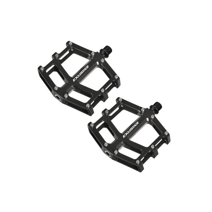 Coppia Pedali Flat Exustar E-PB73 Neri Exustar