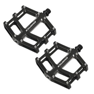Coppia Pedali Flat Exustar E-PB73 Neri