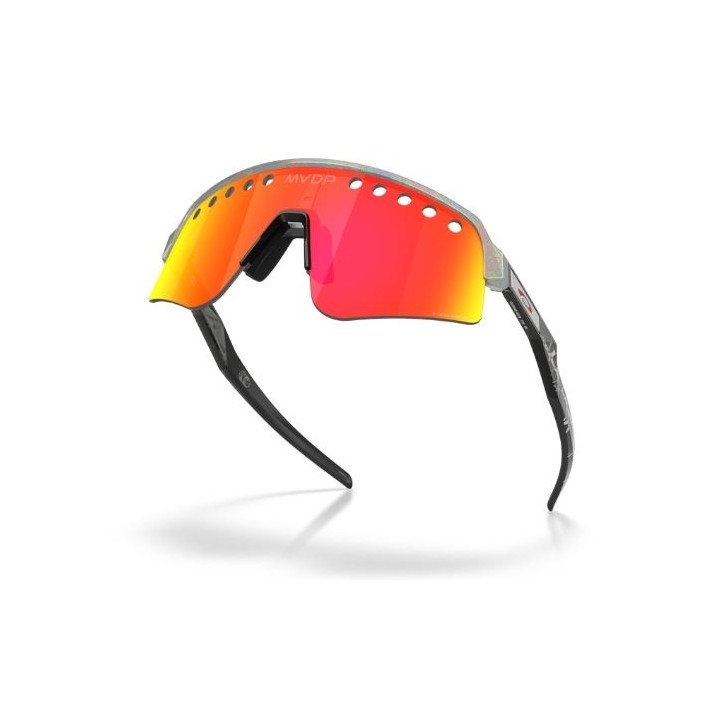 Oakley Sutro Lite Sweep Mathieu Van Der Poel Signature Series Space Dust Prizm Ruby Sunglasses