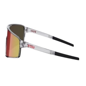 Bliz P001 Transparent Dark Grey Red Sunglasses