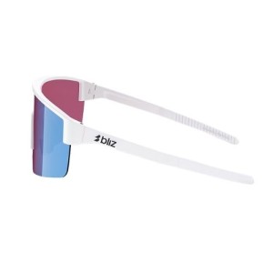 Bliz P004 Matte White Rose Violet Mirror Blue Sunglasses