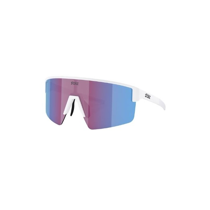 Bliz P004 Matte White Rose Violet Mirror Blue Sunglasses
