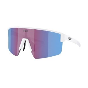 Bliz P004 Matte White Rose Violet Mirror Blue Sunglasses