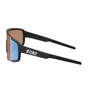 Bliz P003 Matte Black Coral Orange Mirror Blue Sunglasses