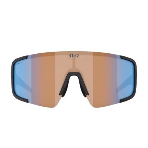 Bliz P003 Matte Black Coral Orange Mirror Blue Sunglasses