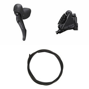Kit Freno Disco Anteriore Idraulico Shimano GRX RX600 + Leva BL-RX600 + Pinza BR-RX400 + Tubo Shimano