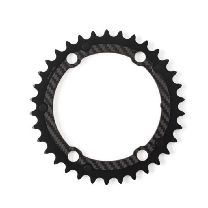 Carbon-Ti X-CarboRing 34T 110 BCD 4-Arm Road Chainring for Shimano