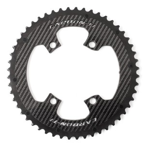 Carbon-Ti X-Carboring EVO 52T 110 BCD 4-Arm Road Chainring for Shimano Dura-Ace 9200
