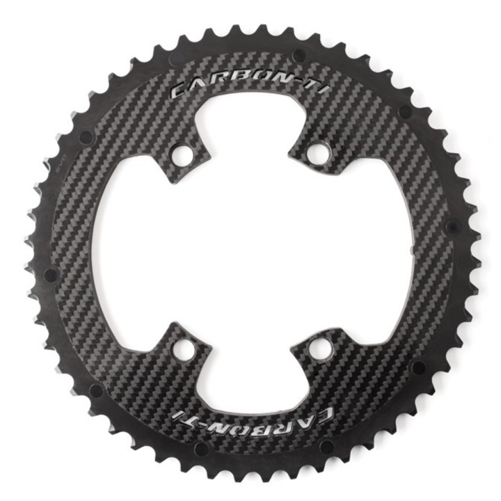 Carbon-Ti X-Carboring EVO 52T 110 BCD 4-Arm Road Chainring for Shimano Dura-Ace 9200