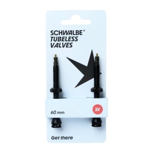 Schwalbe SV 60 mm Tubeless Valves Black Aluminium Set of 2