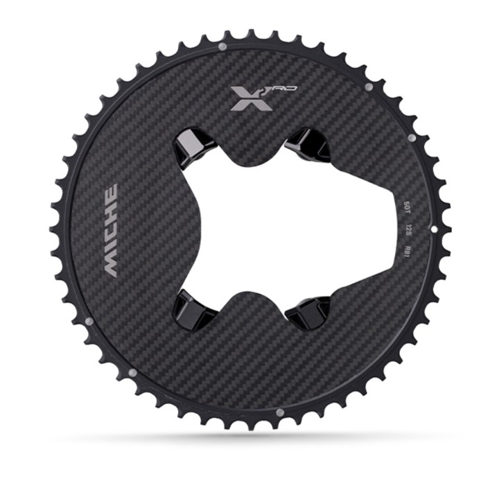 MICHE X2 RD R81 52T Black Carbon Chainring 110 BCD 4-Bolt