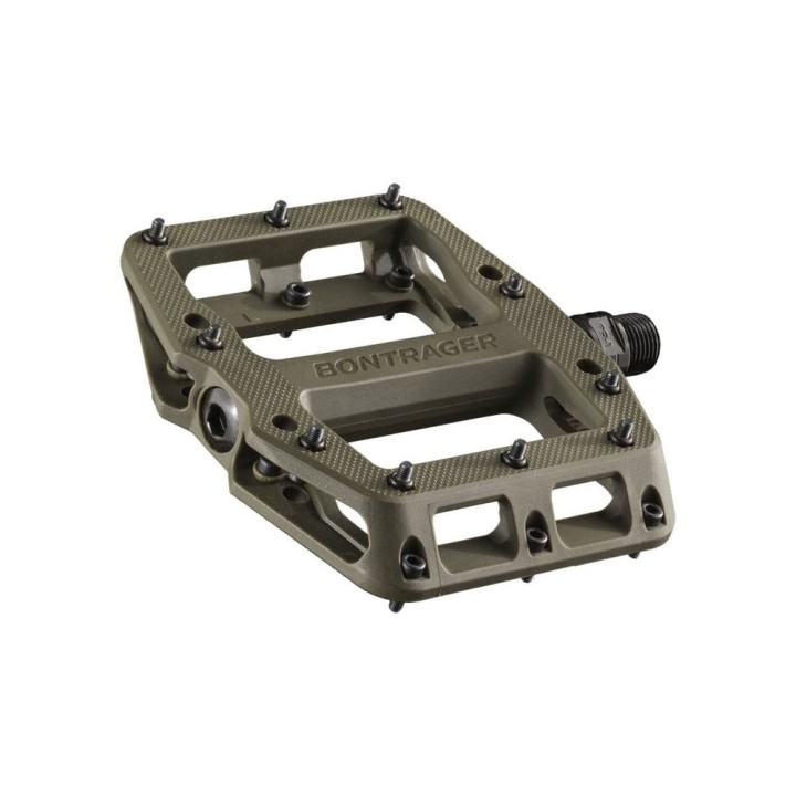 Couple Flat Pedals Bontrager Line Elite Olives Grey